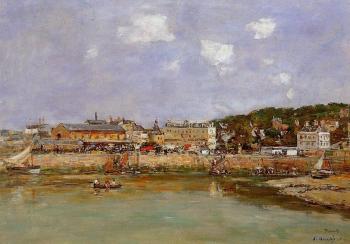 尤金 佈丹 The Port of Trouville, the Market Place and the Ferry